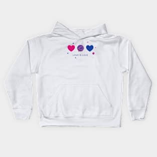 Bisexual pride hearts Kids Hoodie